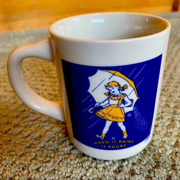 Other - Morton salt when it rains it pours funny mug get well sympathy coffee cup salty